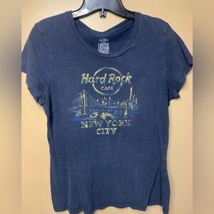 Hard Rock Cafe New York Navy ladies t-shirt size medium.